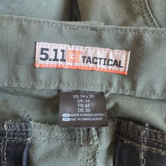 5.11 Tactical Green Cargo Pants - Picture 4 of 4